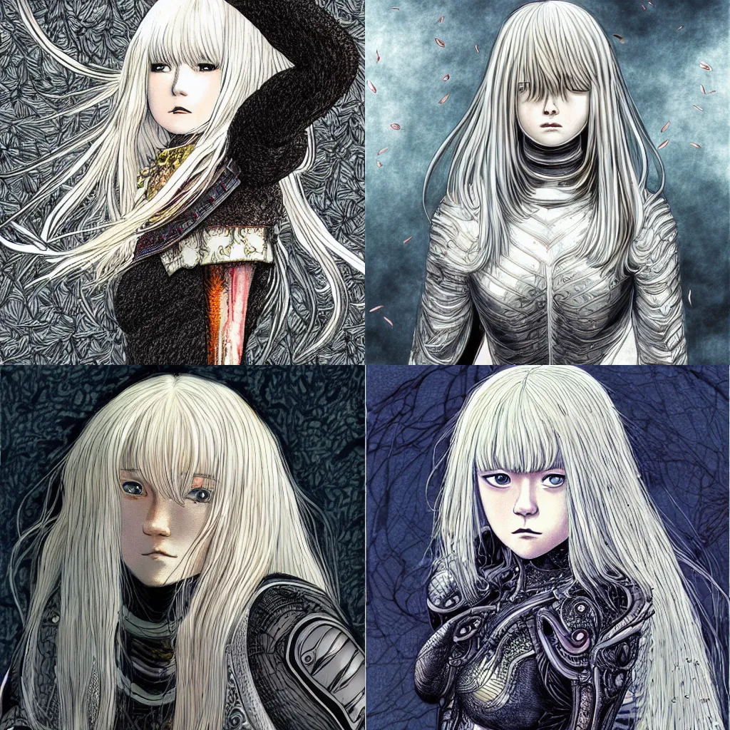 Prompt: griffith, manga, highly detailed, digital art, centered, portrait, colored accurately, in the style of shuzo oshimi