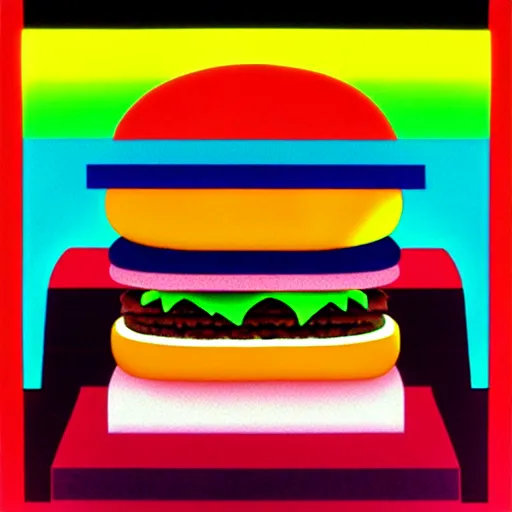 Image similar to burger by shusei nagaoka, kaws, david rudnick, airbrush on canvas, pastell colours, cell shaded, 8 k