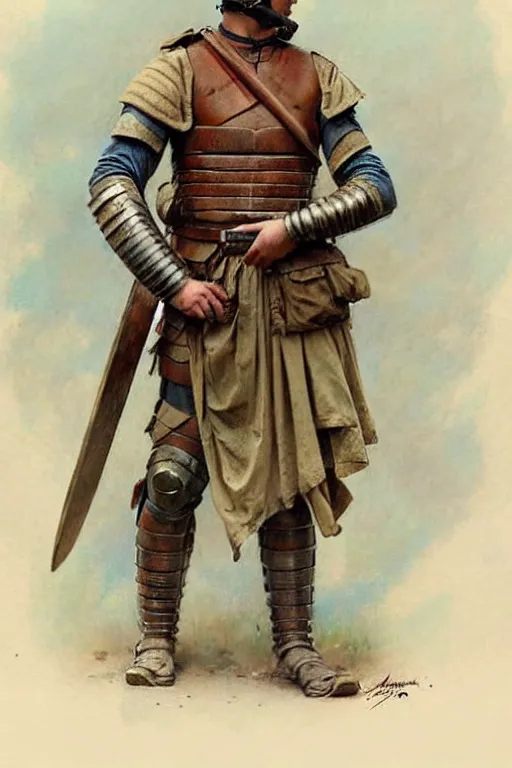 Image similar to (((((1950s roman legionary . muted colors.))))) by Jean-Baptiste Monge !!!!!!!!!!!!!!!!!!!!!!!!!!!