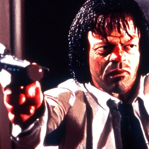 Prompt: babara salesch in the movie pulp fiction