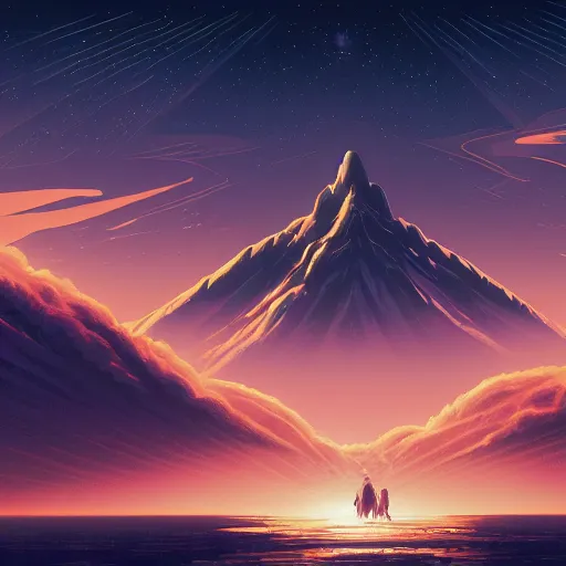 Prompt: the second coming of halley's comet by dan mumford, yusuke murata, makoto shinkai, ross tran, cosmic, heavenly, god rays, intricate detail, cinematic, 8 k, cel shaded, unreal engine, featured on artstation, pixiv