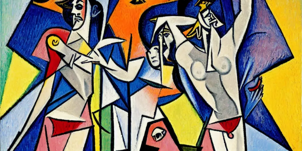 Prompt: an abstract spiritual background, a latino greek god dancing, clear eyes. 2 4 mm, photorealistic, muted color scheme, directed by albert gleizes and picasso