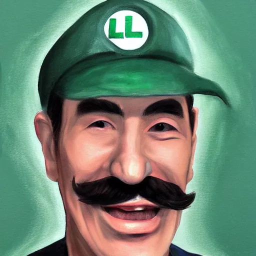 Image similar to luigi painted by wangjie li