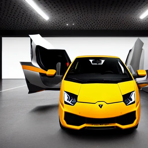 Prompt: a Lamborghini Twingo, studio photo