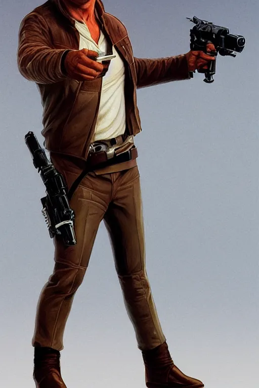 Image similar to harrison ford as han solo, action figurine toy, vaporwave, highly detailed, digital painting, artstation, concept art, smooth, sharp focus, illustration, art by artgerm and greg rutkowski and alphonse mucha