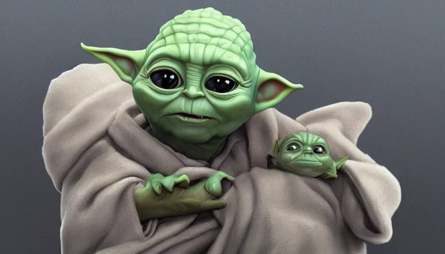 Image similar to joe biden is baby yoda, hyperdetailed, artstation, cgsociety, 8 k