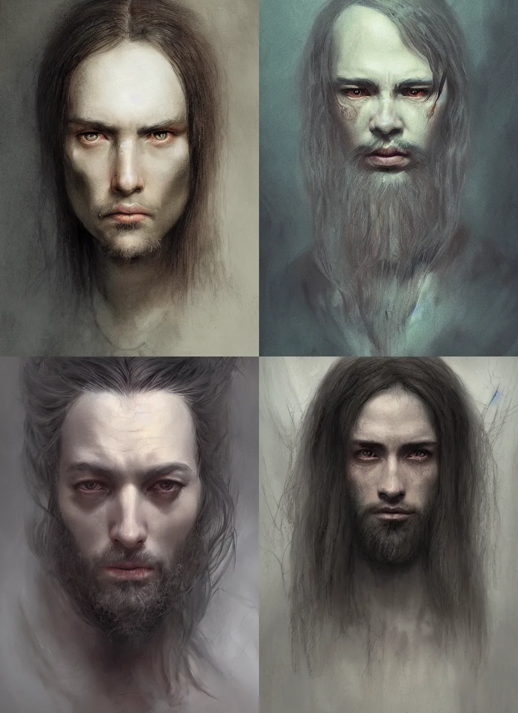 Prompt: portrait of a leprecaun with long hairs in alan lee and marc simonetti and emil melmoth style , cinematic lighting