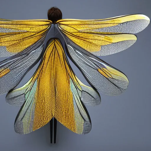 Image similar to stunning beautiful smooth curvilinear dragonfly wings pattern by Zaha Hadid