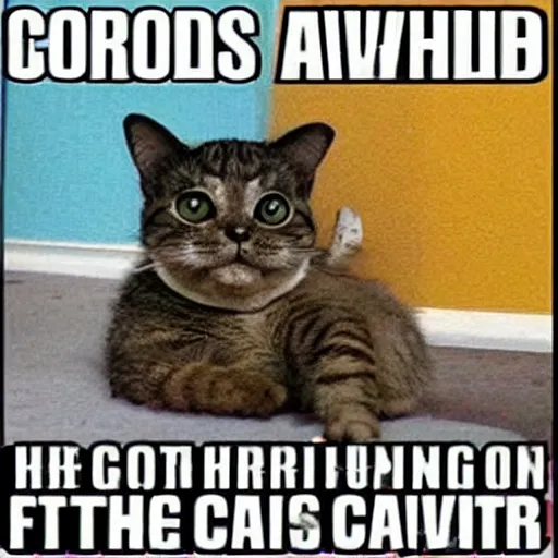 Prompt: the worlds funniest cat meme
