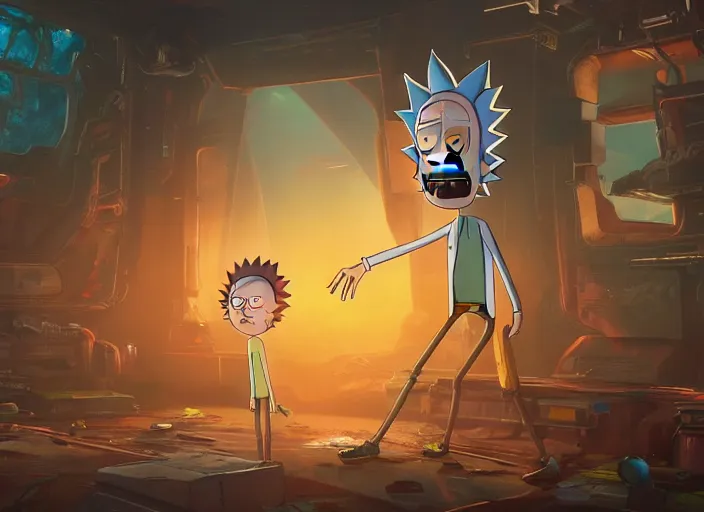 detailed concept art of a Rick and Morty style | Stable Diffusion | OpenArt