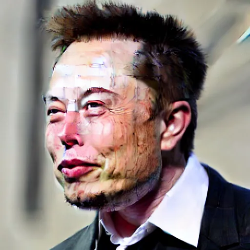 Image similar to Elon Musk, he has a beetroot head, super realistic photo