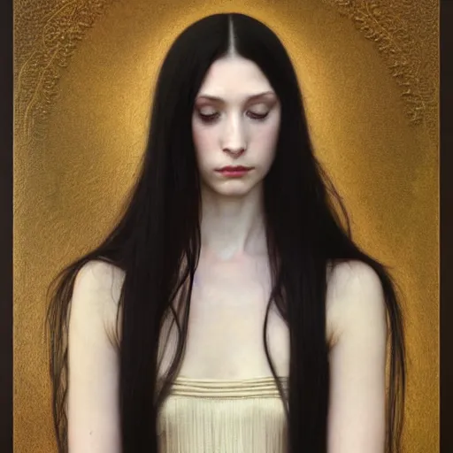 portrait of a beautiful pale skin female with long, Stable Diffusion