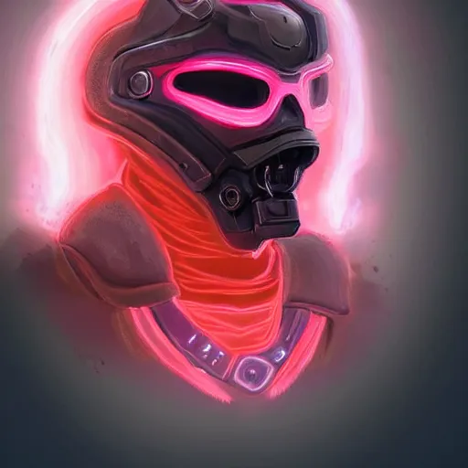 Image similar to profile portrait, helmet lion cyberpunk made of pink lava and fire in ivan lopez style, aurora digital package, profile portrait, cyberpunk fashion, realistic shaded perfect face, fine details, very dark environment, misty atmosphere, closeup, d & d, fantasy, intricate, elegant, highly detailed, digital painting, artstation, concept art, matte, sharp focus, illustration, hearthstone