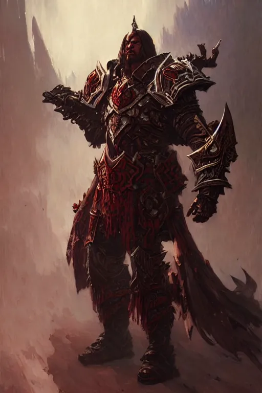 Prompt: world of warcraft bloodfang armor set portrait dnd, painting by gaston bussiere, craig mullins, greg rutkowski, yoji shinkawa