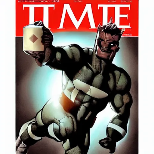 Prompt: Time Magazine cover of Colossus from Xmen