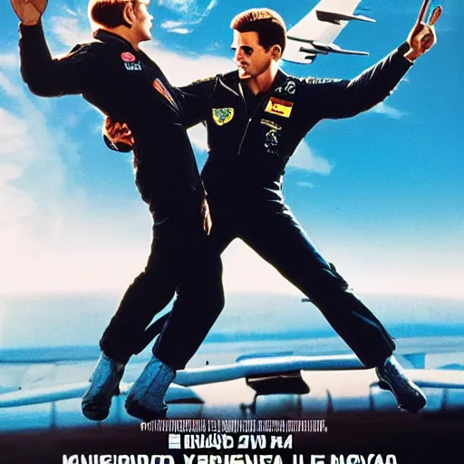 Image similar to movie poster for top gun, hungarian movie poster style