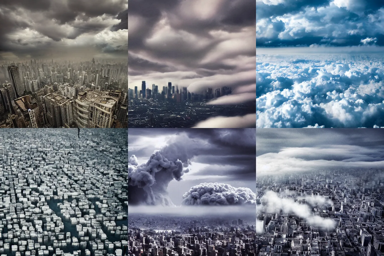Prompt: a city made out of clouds. National Geographic