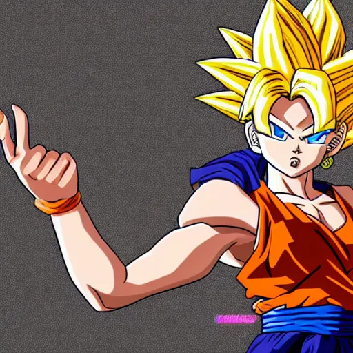 Image similar to female goku from dragon ball z