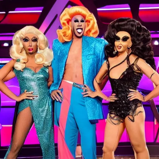 Prompt: sexy man on RuPaul's drag race