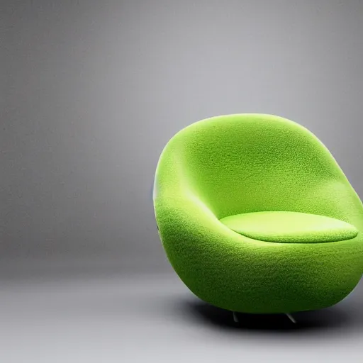 Prompt: an armchair in the shape of an avocado. avocado armchair. the armchair is imitating an avocado.