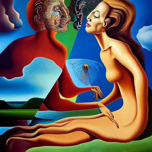 Image similar to If we had more time, We could live forever, Just you and I, We could be together, surrealism, in the style of Salvador Dali, oil on canvas, 8K beautiful detailed mural