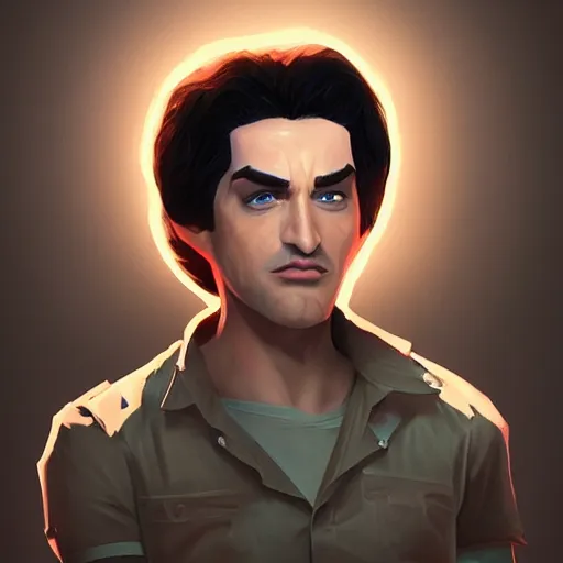 Image similar to portrait of paul stanley disguised, mattepainting concept blizzard pixar maya engine on stylized background splash comics global illumination lighting artstation lois van baarle, ilya kuvshinov, rossdraws