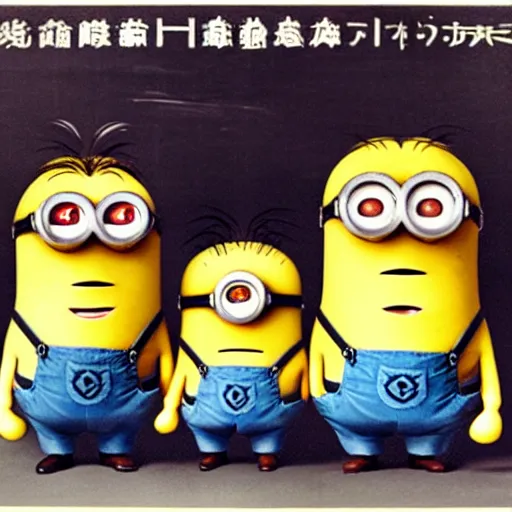 Image similar to japanese maganize advert for minions, 1 9 4 3