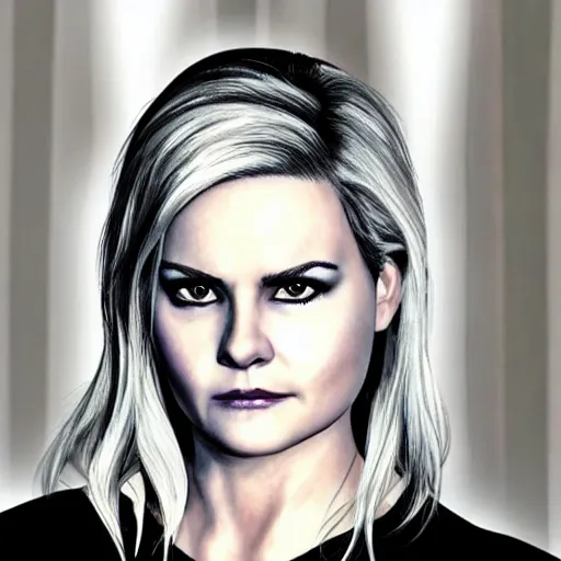 Image similar to ultra realistic evil emma swan