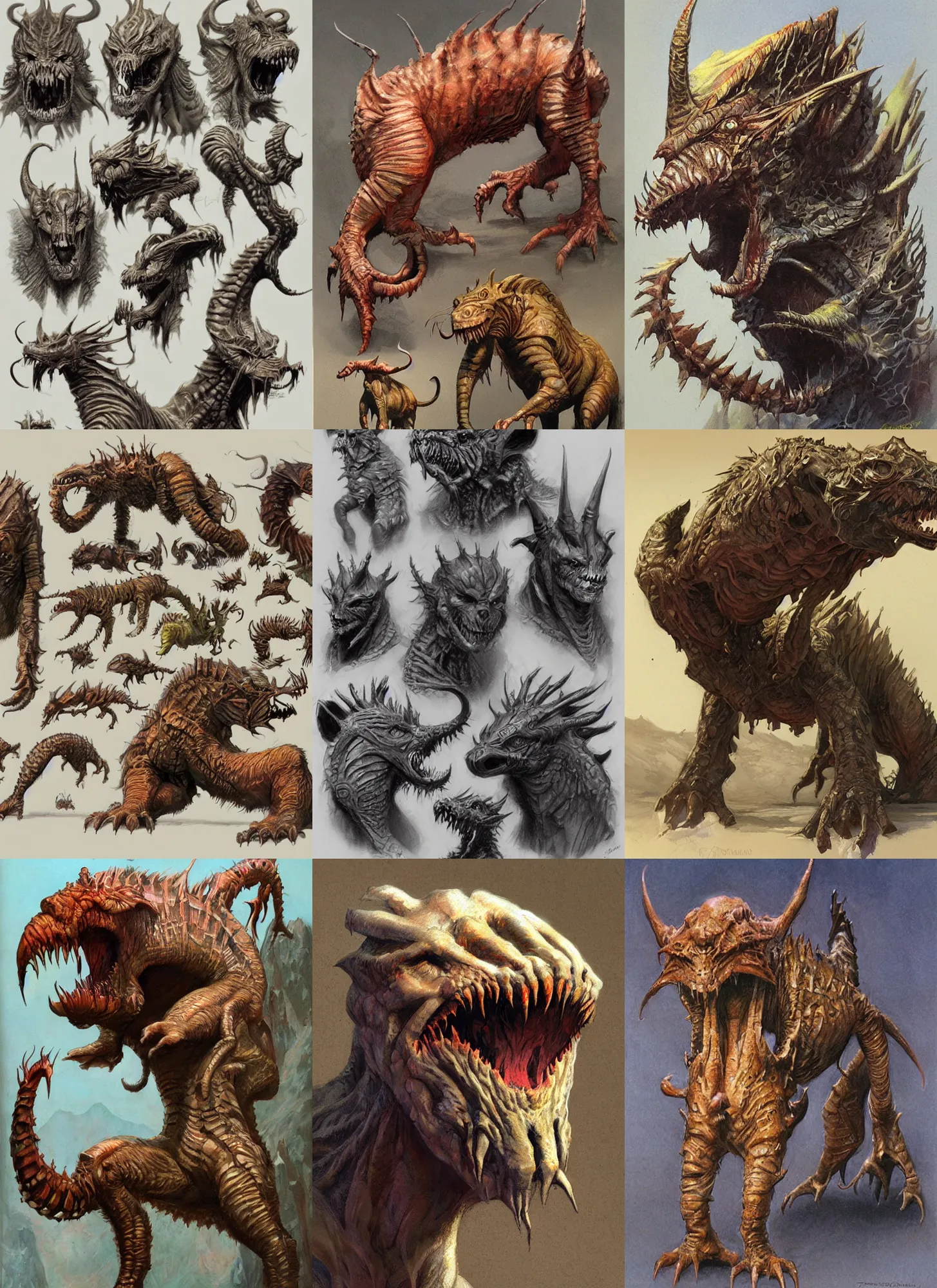 Prompt: creature designs by james gurney