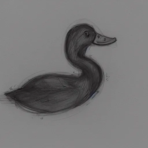 Image similar to cyberpunk duck sketch