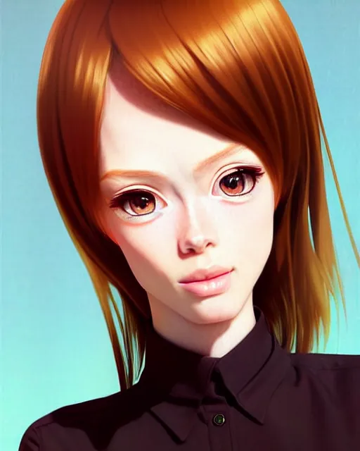 Image similar to portrait of coco rocha as anime girl cute - fine - face, akira, pretty face, realistic shaded perfect face, fine details. anime. realistic shaded lighting by ilya kuvshinov giuseppe dangelico pino and michael garmash and rob rey, shonen jump