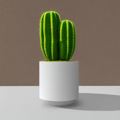 Image similar to a cactus designed by dieter rams, 3 d render, unreal engine 5, cinematic lighting, high detail product photo