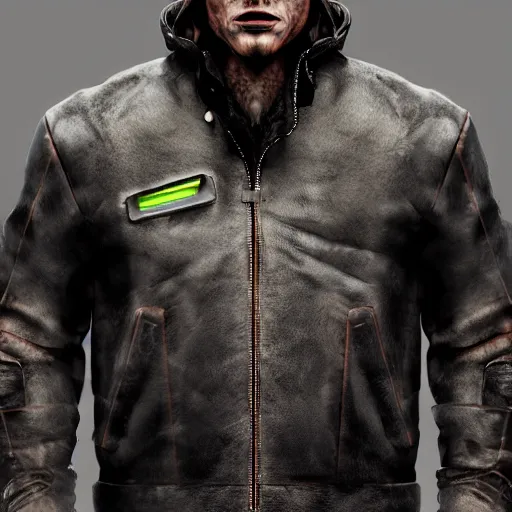 Image similar to leather jacket, cartoon portrait made out of rain, exhaling smoke, realistic, highly detailed, splashes of neon, rendered in octane, unreal engine, beautiful, trending on artstation