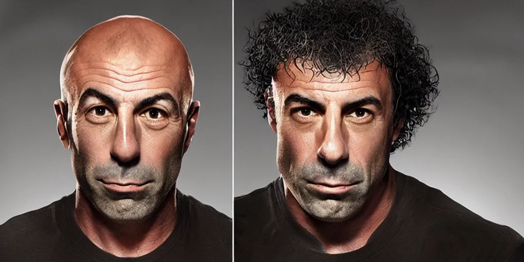 Prompt: Joe Rogan and Howard Stern morphed as one, portrait, intricate, highly detailed, concept art, smooth, sharp focus