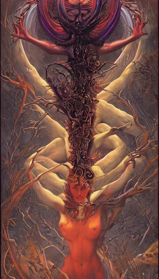 Image similar to Psytrance Artwork, by Gerald Brom,
