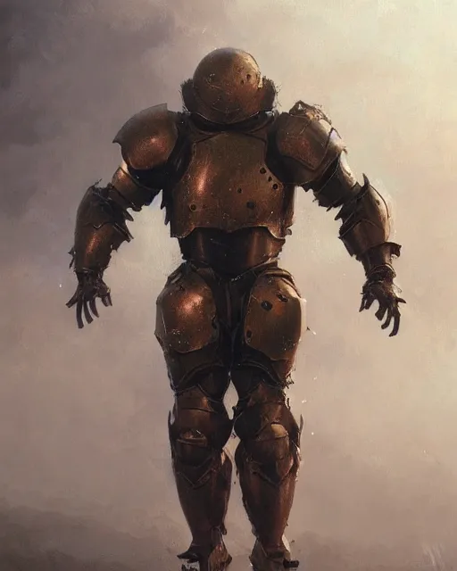 Image similar to Hyper realistic painting of an empty suit of rusty full plate armour animated by magic, dark fantasy, fantasy armor, hyper detailed, by greg rutkowski, trending on artstation