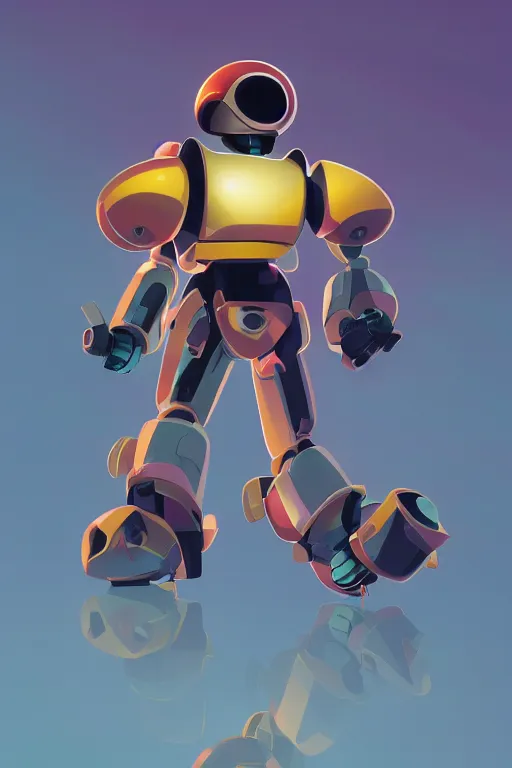 Image similar to metabots medabots medarotto medarot robot minimalist comics helmet mask neon cybereye, behance hd by jesper ejsing, by rhads, makoto shinkai and lois van baarle, ilya kuvshinov, rossdraws global illumination ray tracing hdr radiating a glowing aura