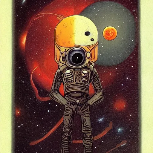Image similar to Undead Astronaut in Space by Gerald Brom