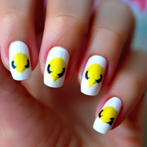 Image similar to pikachu, nail art