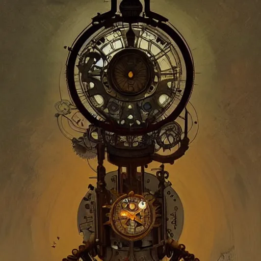 Image similar to Steampunk orrery, gorgeous, beautiful, intricate, highly detailed, digital painting, artstation, oppressive lighting, concept art, sharp focus, illustration, art by greg rutkowski and alphonse mucha