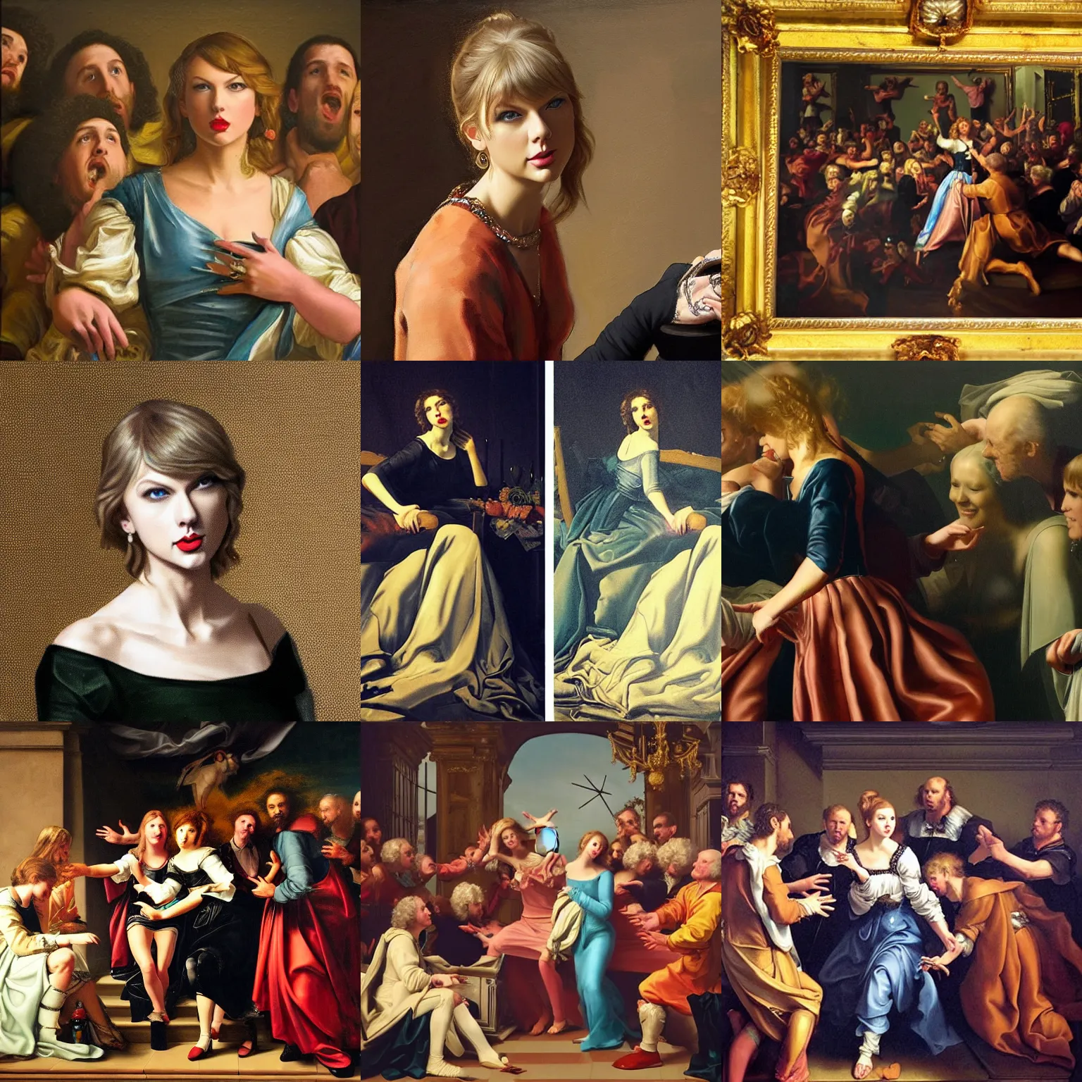 Prompt: taylor swift, baroque painting