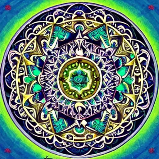 Image similar to Beautiful mandala, intricate, ornate, gorgeous, sacred geometry, inspiring, phi, by Charles Gilchrist
