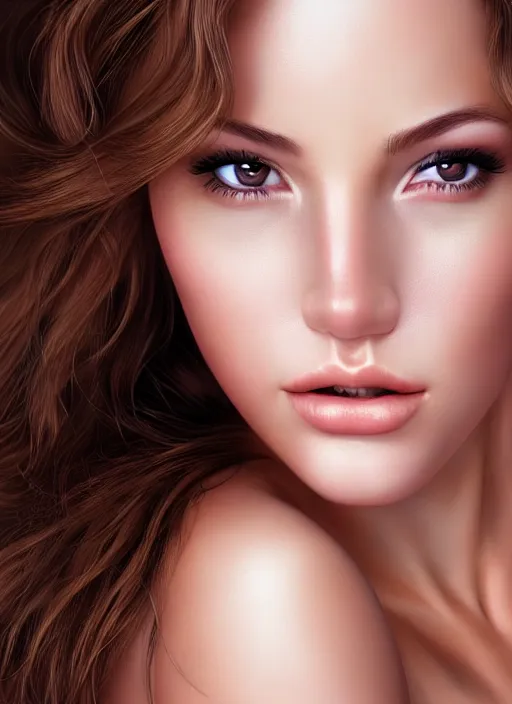 Image similar to a gorgeous female photo, professionally retouched, soft lighting, realistic, smooth face, full body shot, torso, dress, perfect eyes, wide angle, sharp focus on eyes, 8 k high definition, insanely detailed, intricate, elegant, art by marc hill and artgerm and johannes wessermark