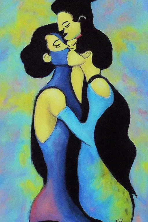 Prompt: kiss beautiful harmony painting