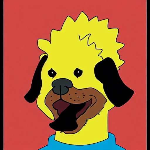 Image similar to Rottweiler in the style of the Simpsons