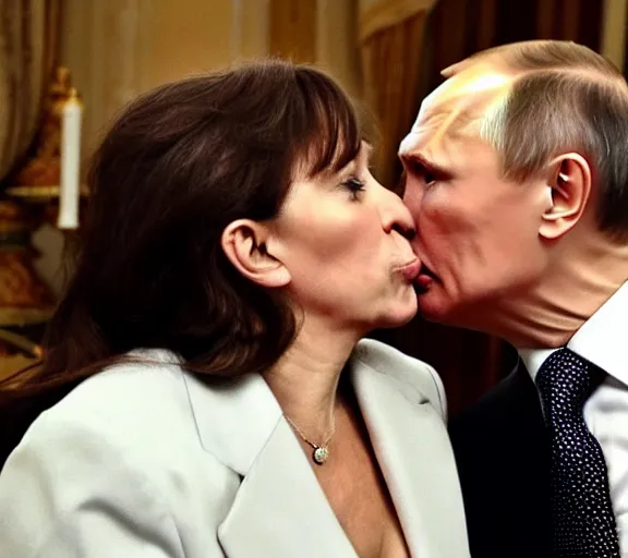 Image similar to vladimir putin kisses sergey lavrov, animals mating, lovely kiss, kiss mouth to mouth, romantic, emotional, love scene, insane details, clear face and eyes, textured, 8 k, professional photography, animal world, discovery channel