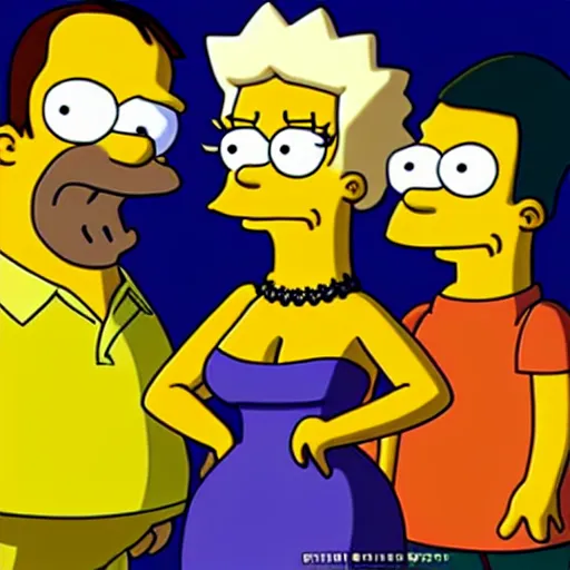 Image similar to kim kardashian in the simpsons super high quality 4k HD