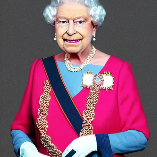 Prompt: the Queen if she were 20