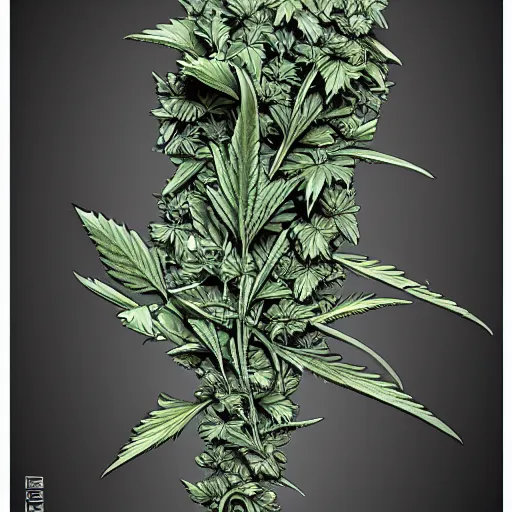 Image similar to a weed joint, highly detailed, smooth, sharp focus, artstation, illustration, vfx