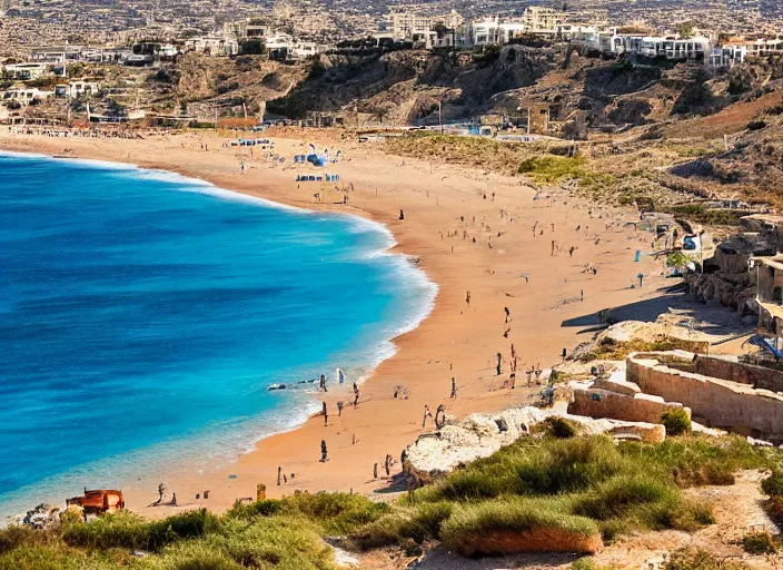 Image similar to A beautiful photograph of paphos beach, 8k, hyper-detailed